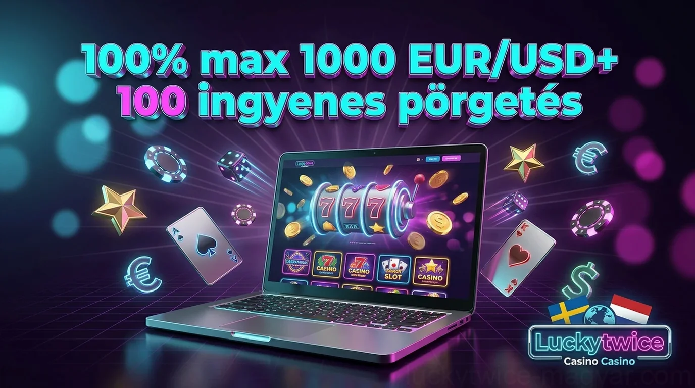 100% max 1000 EUR/USD+ 100 ingyenes pörgetés